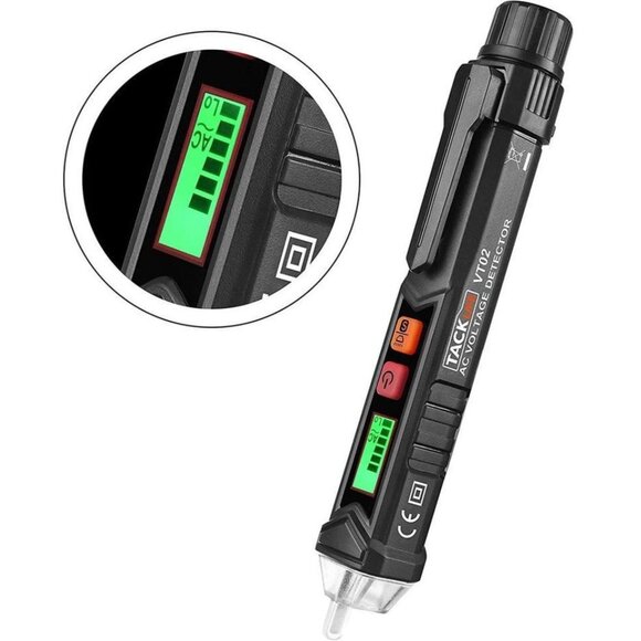 TACKLIFE Non-Contact AC Voltage Tester with Adjustable Sensitivity, LCD Display - Picture 3 of 9